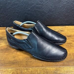 Pikolinos Jerez Black Leather Slip-On Loafers Mens Size 42 US 9